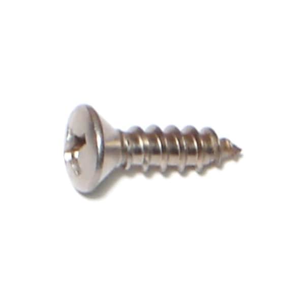 Midwest Fastener Sheet Metal Screw, #8 x 5/8 in, 18-8 Stainless Steel Oval Head Phillips Drive, 100 PK 05224 - main